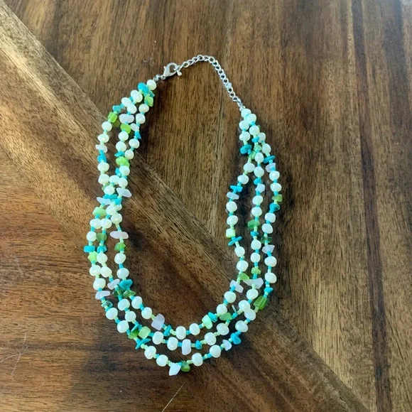 2/$20 or 3/$25 Triple Beaded Pearl Necklace - Picture 2 of 5